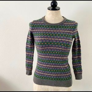 J.crew folklore multicolor sweater top size XS JCREW